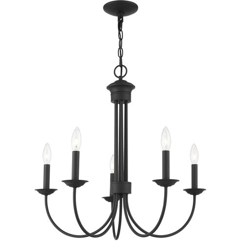 Estate 5 Light 25 inch Black Chandelier Ceiling Light
