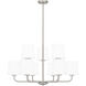 Gallagher 9 Light 32 inch Brushed Nickel Chandelier Ceiling Light