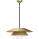 Alora Mood Tetsu 1 Light 19.5 inch Brushed Gold Pendant Ceiling Light