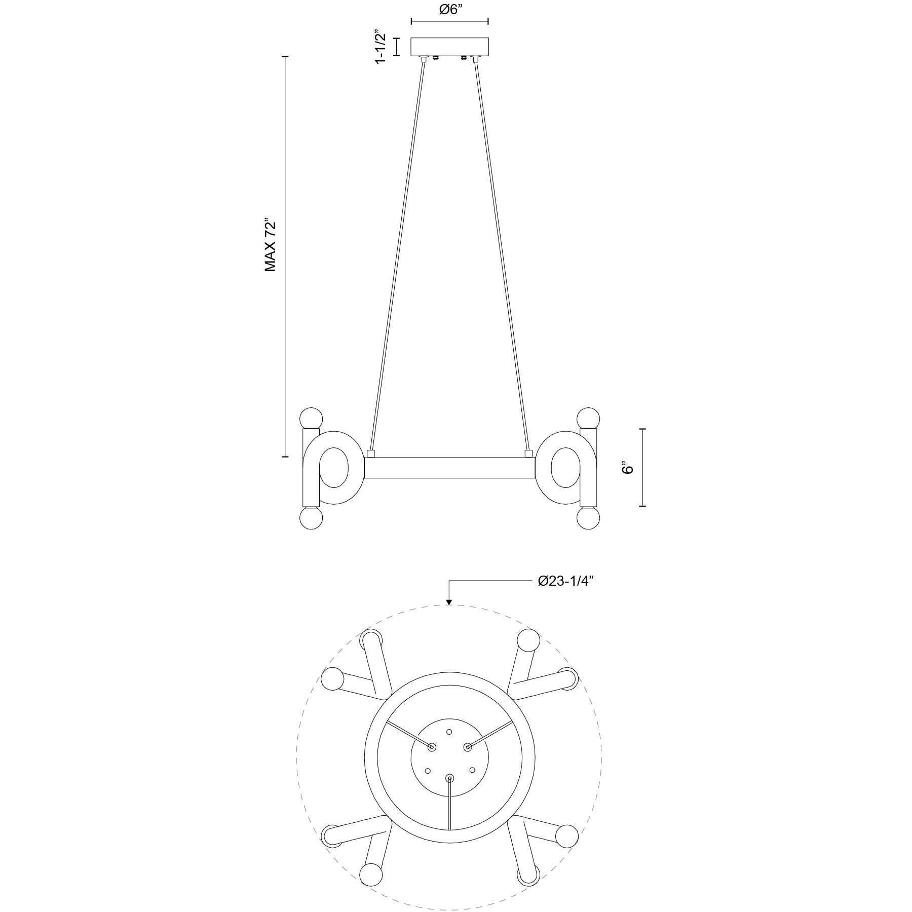Alora Mood Sadie 8 Light 23.25 inch Matte Black Chandelier Ceiling Light
