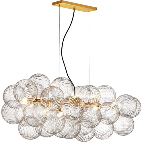 Charlize 10 Light 41 inch Aged Brass Horizontal Pendant Ceiling Light