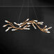 Signature Secret Garden LED 56.3 inch French Gold Linear Chandelier Ceiling Light, Schonbek Signature