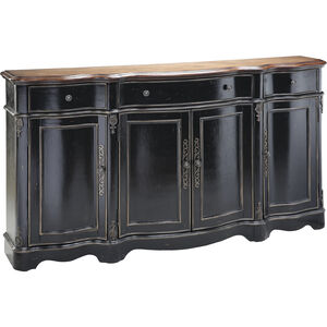Van Velsor Black with Brown and Aged Brass Cabinet