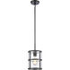Solace 1 Light 7 inch Matte Black Mini Pendant Ceiling Light