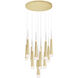 Andes LED 20 inch Satin Gold Multi Light Pendant Ceiling Light