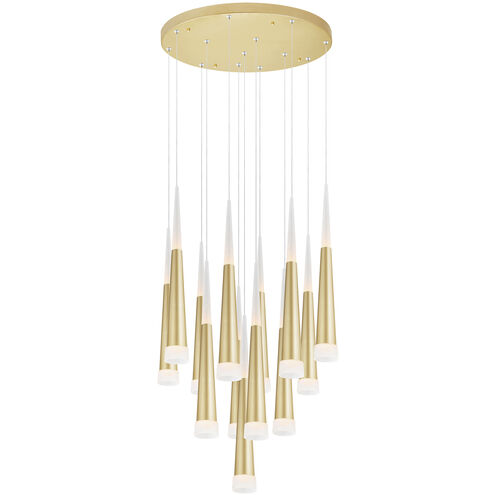Andes LED 20 inch Satin Gold Multi Light Pendant Ceiling Light