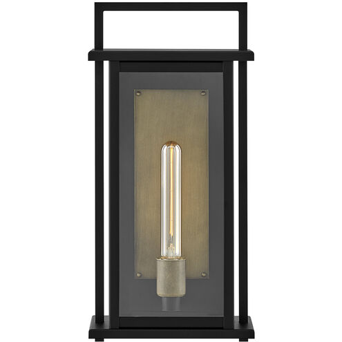 Langston LED 18 inch Black with Burnished Bronze Outdoor Wall Mount Lantern