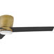Regency Series Ari 52 inch Heritage Brass with Matte Black Blades Flush Mount Fan