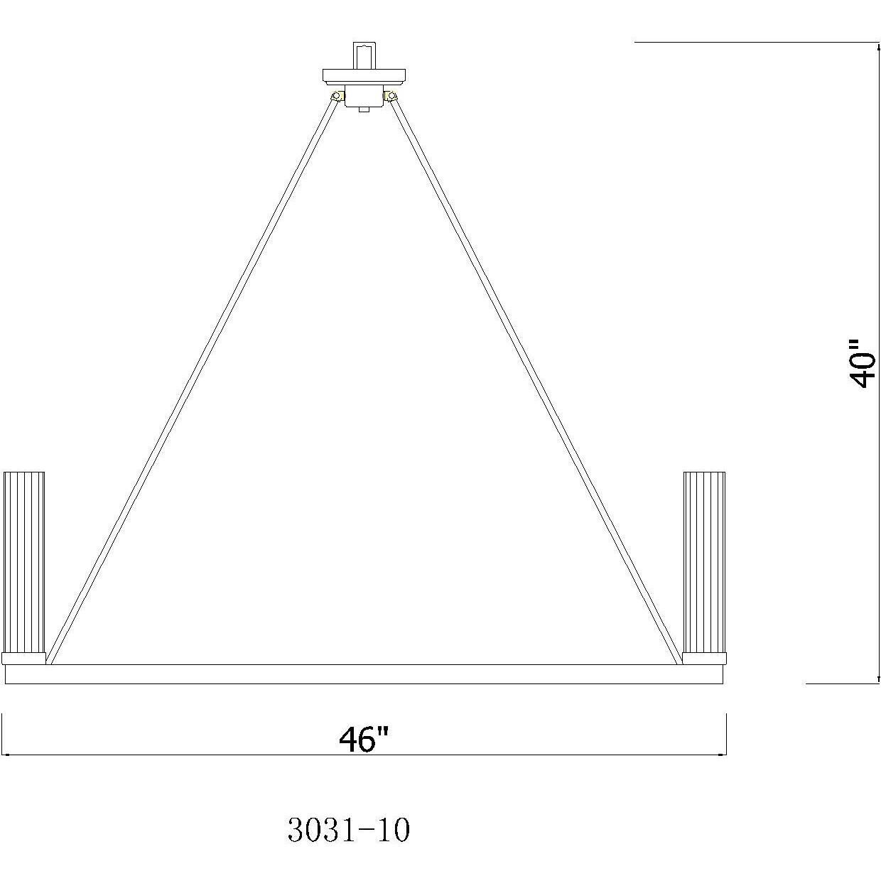 Beau 10 Light 46 inch Polished Nickel Chandelier Ceiling Light