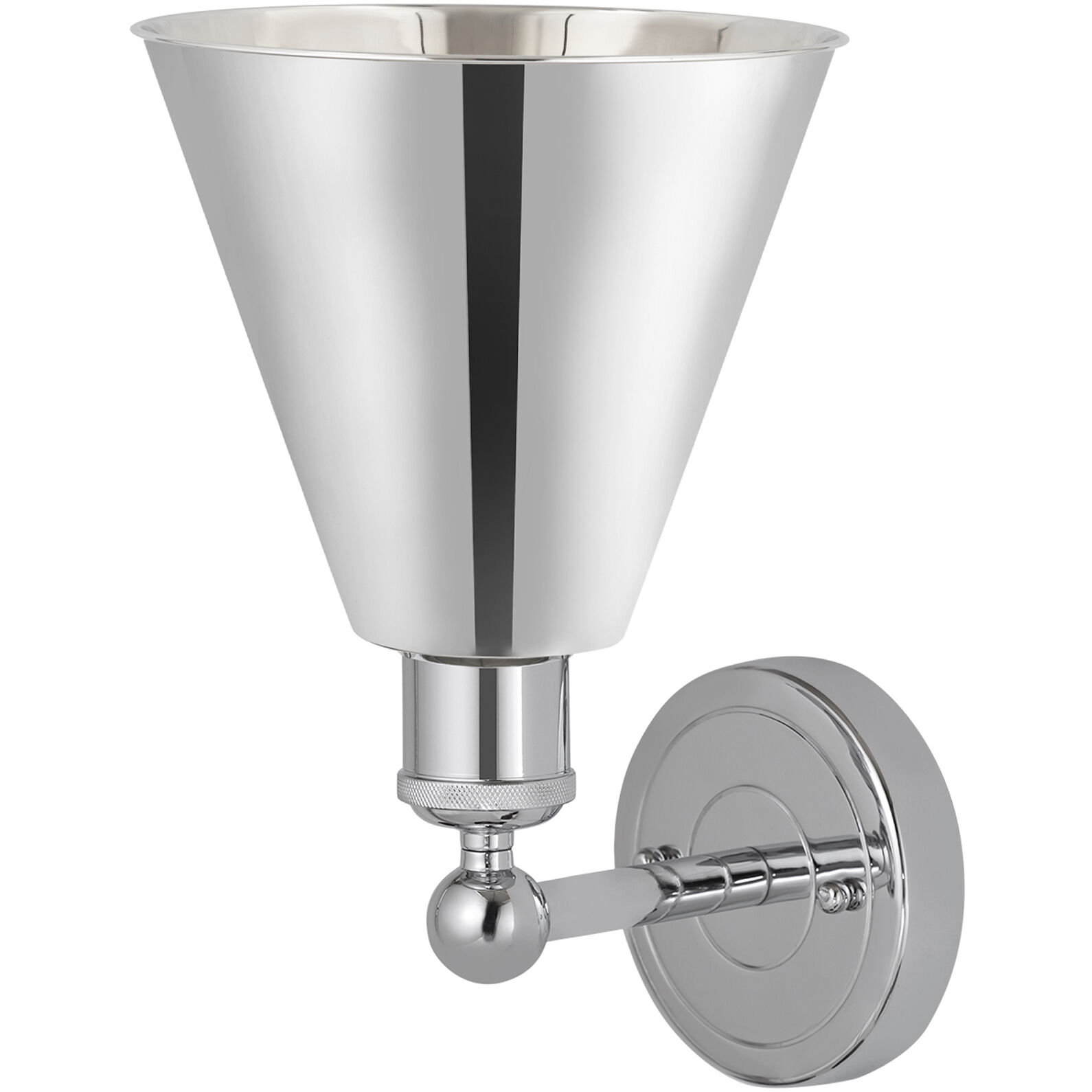 Ballston Cone 1 Light 8 inch Polished Chrome Sconce Wall Light