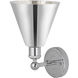 Ballston Cone 1 Light 8 inch Polished Chrome Sconce Wall Light