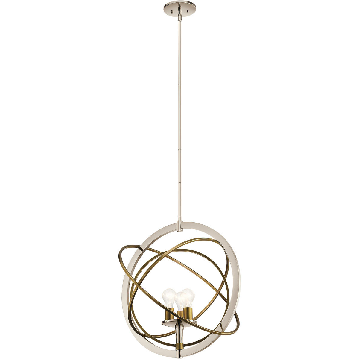 Ibis 3 Light 23 inch Polished Nickel Pendant Ceiling Light