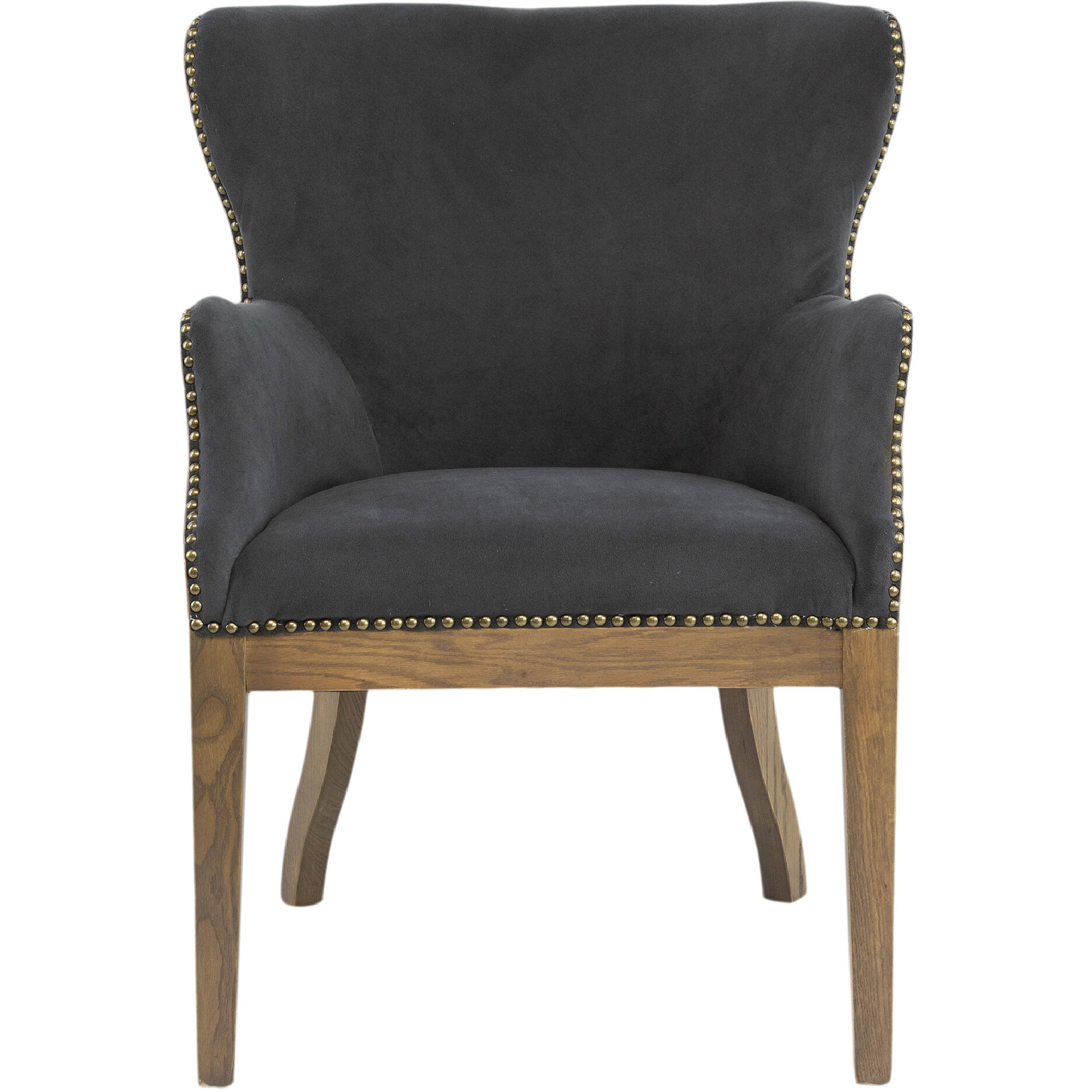 Dugan Dark Grey and Brown Arm Chair