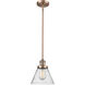 Franklin Restoration Cone 1 Light 8 inch Antique Copper Mini Pendant Ceiling Light in Incandescent, Seedy, Franklin Restoration