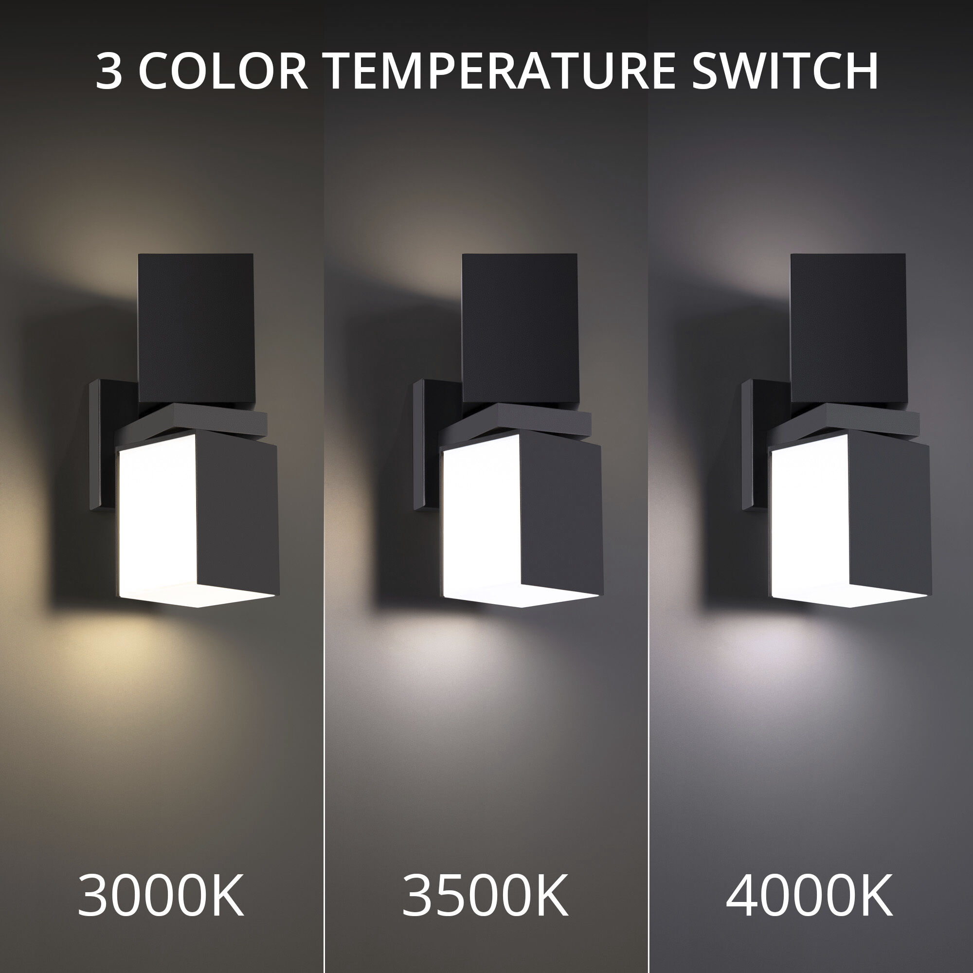 Vaiation LED 12.5 inch Black Outdoor Wall Light in 3500K, dweLED