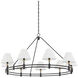 Howard 9 Light 50 inch Aged Brass and Distressed Bronze Chandelier Ceiling Light