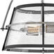 Tournon LED 15 inch Brushed Nickel with Black Indoor Semi-Flush Mount Ceiling Light