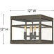 Open Air Porter 4 Light 12 inch Oil Rubbed Bronze Outdoor Flush Mount, Estate Series
