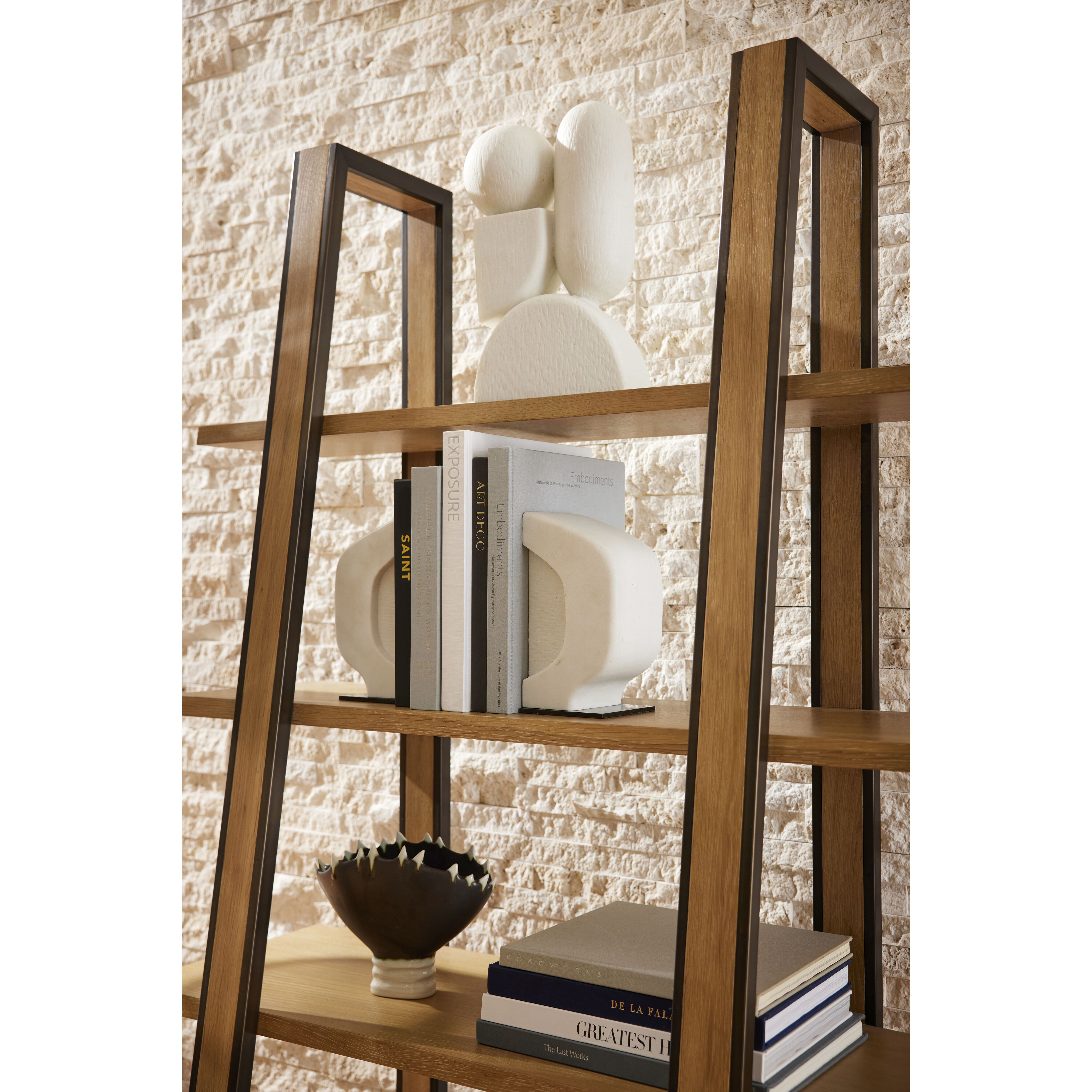 Saffron 5 inch Ivory Bookends, Set of 2