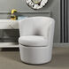 Cameron White Boucle and Black Chair