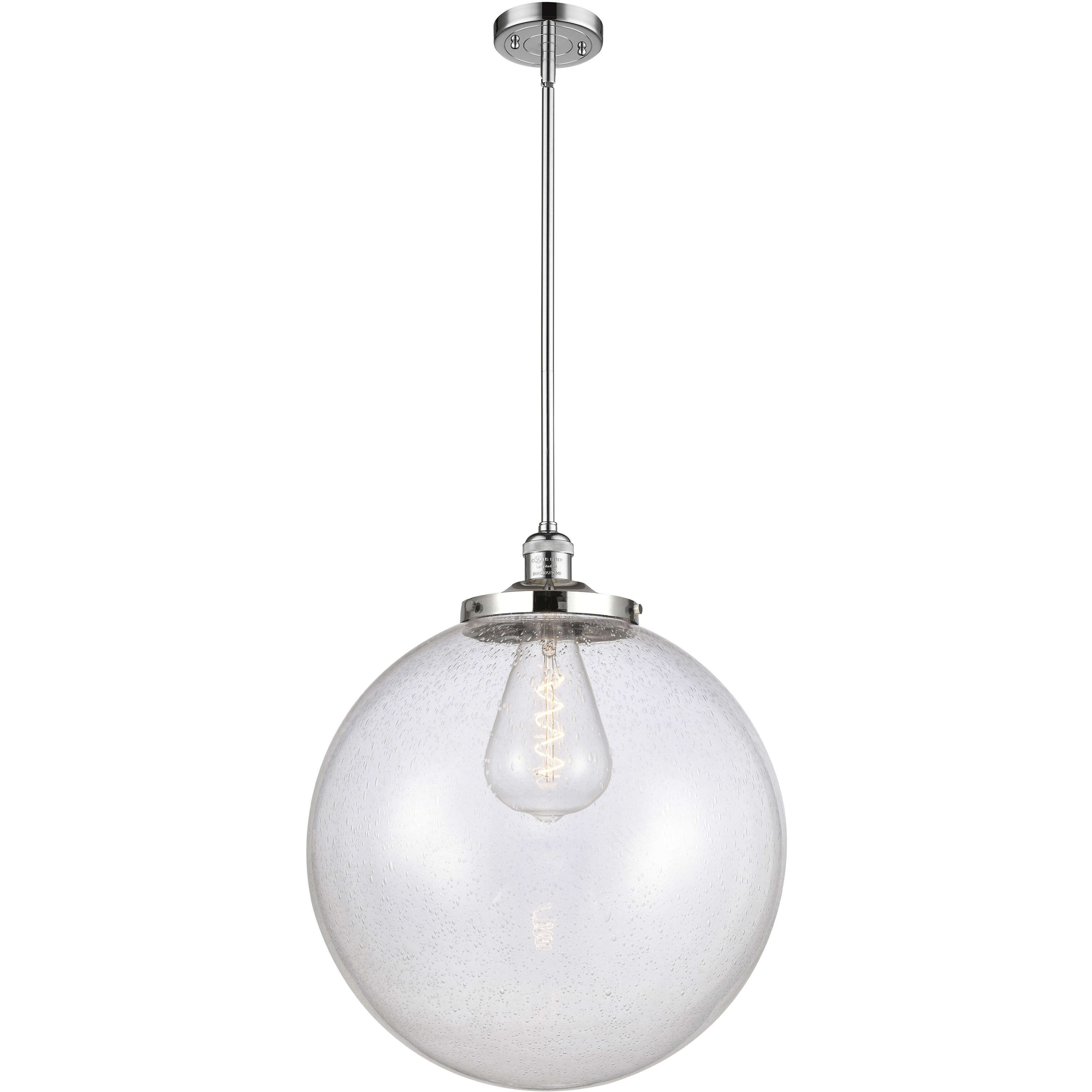 Franklin Restoration Beacon 1 Light 18 inch Polished Chrome Pendant Ceiling Light in Incandescent, Seedy