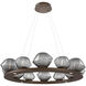 Mesa LED Flat Bronze Chandelier Ceiling Light, Ring