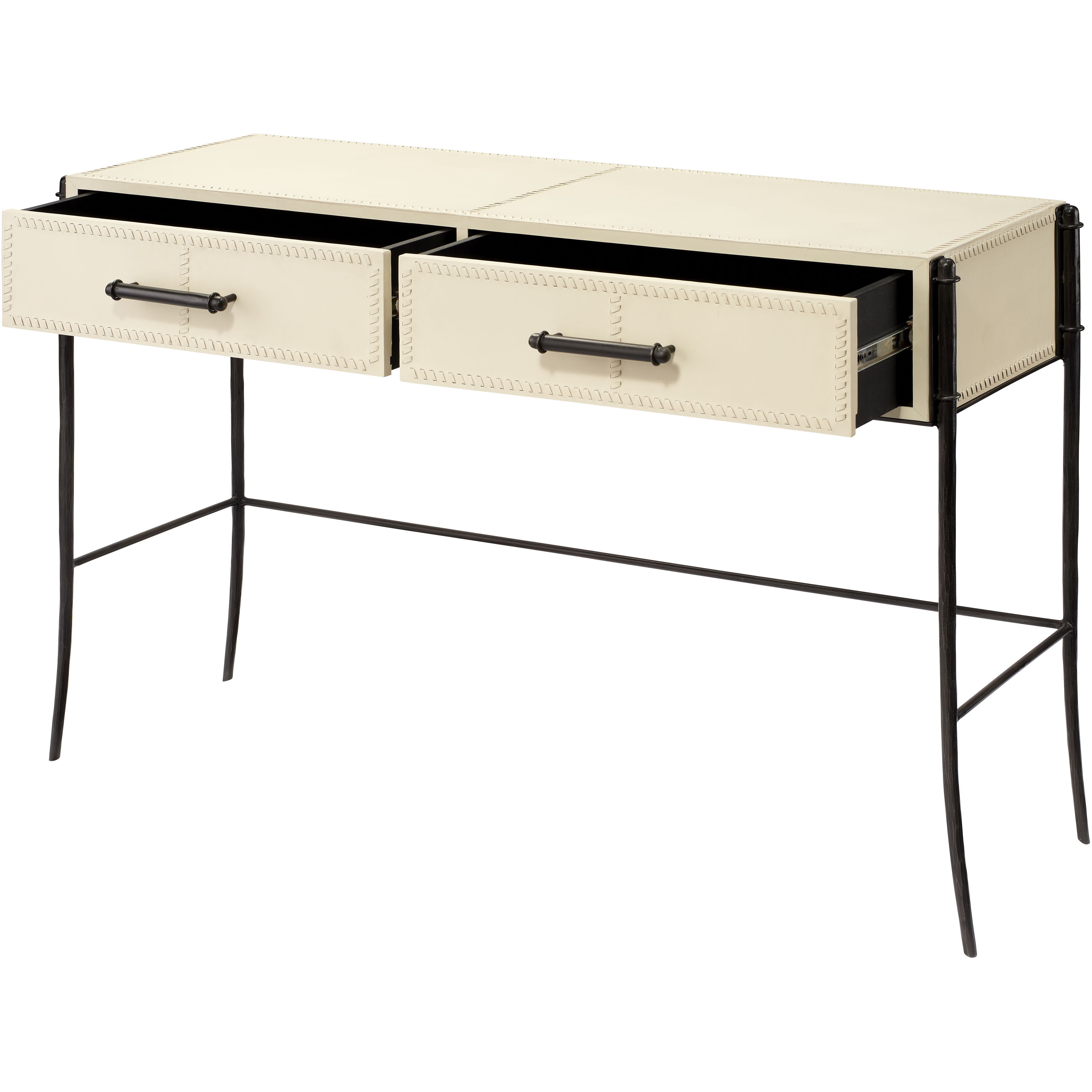 Nevado 50 inch Off White and Black Console Table