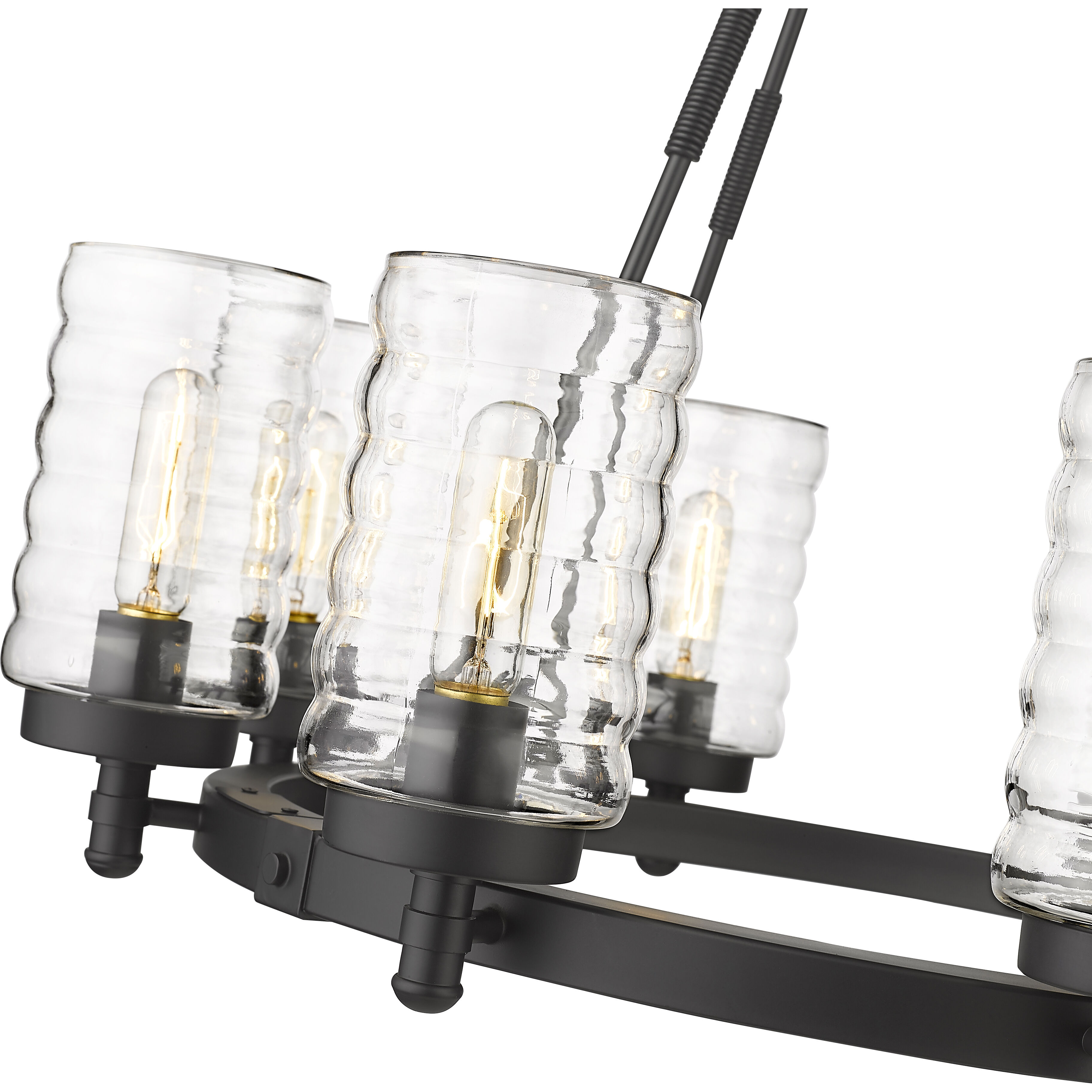 Tahoe 8 Light 29 inch Matte Black Outdoor Chandelier