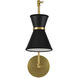 Avignon 1 Light 6 inch Black Wall Sconce Wall Light, Suzanne Duin Collection