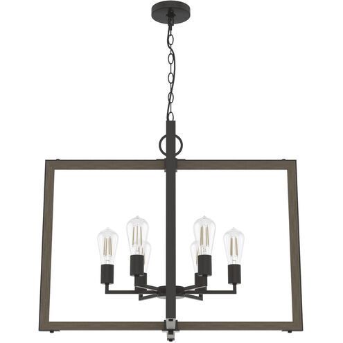 Woodburn 6 Light 30.5 inch Noble Bronze Pendant Ceiling Light