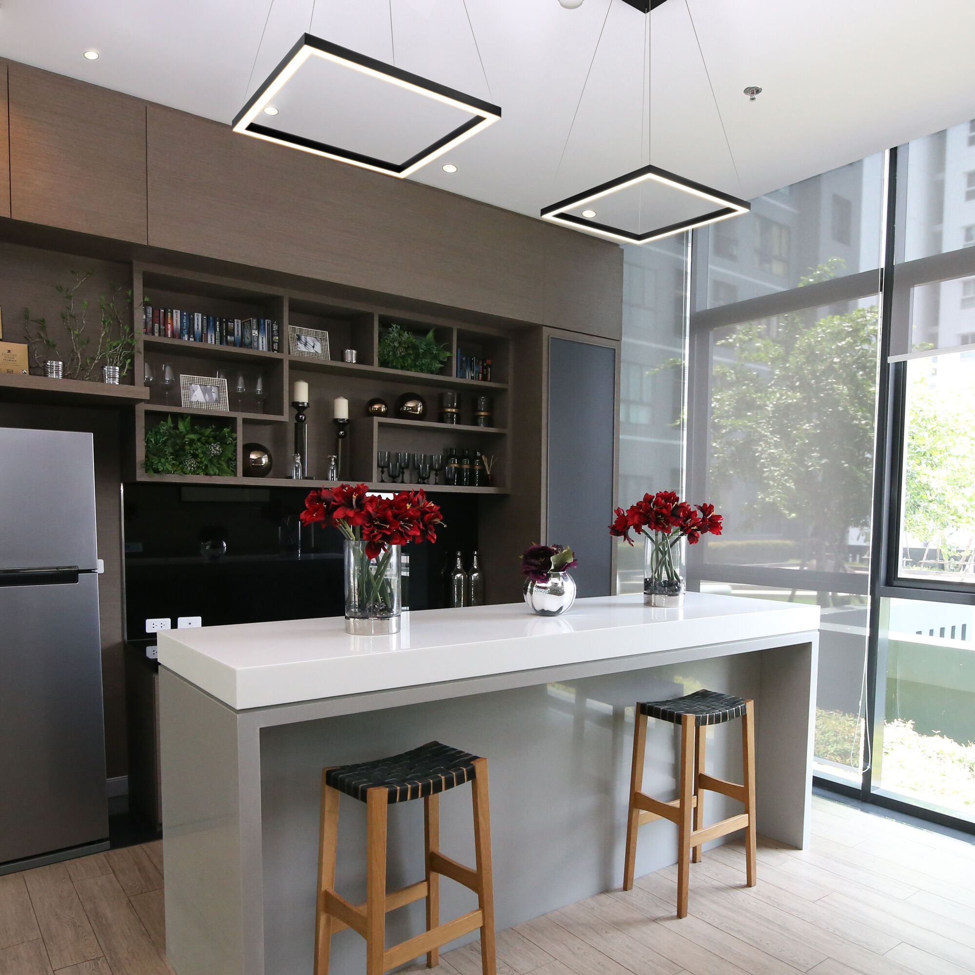 Atria 19.75 inch Black Pendant/Chandelier Ceiling Light