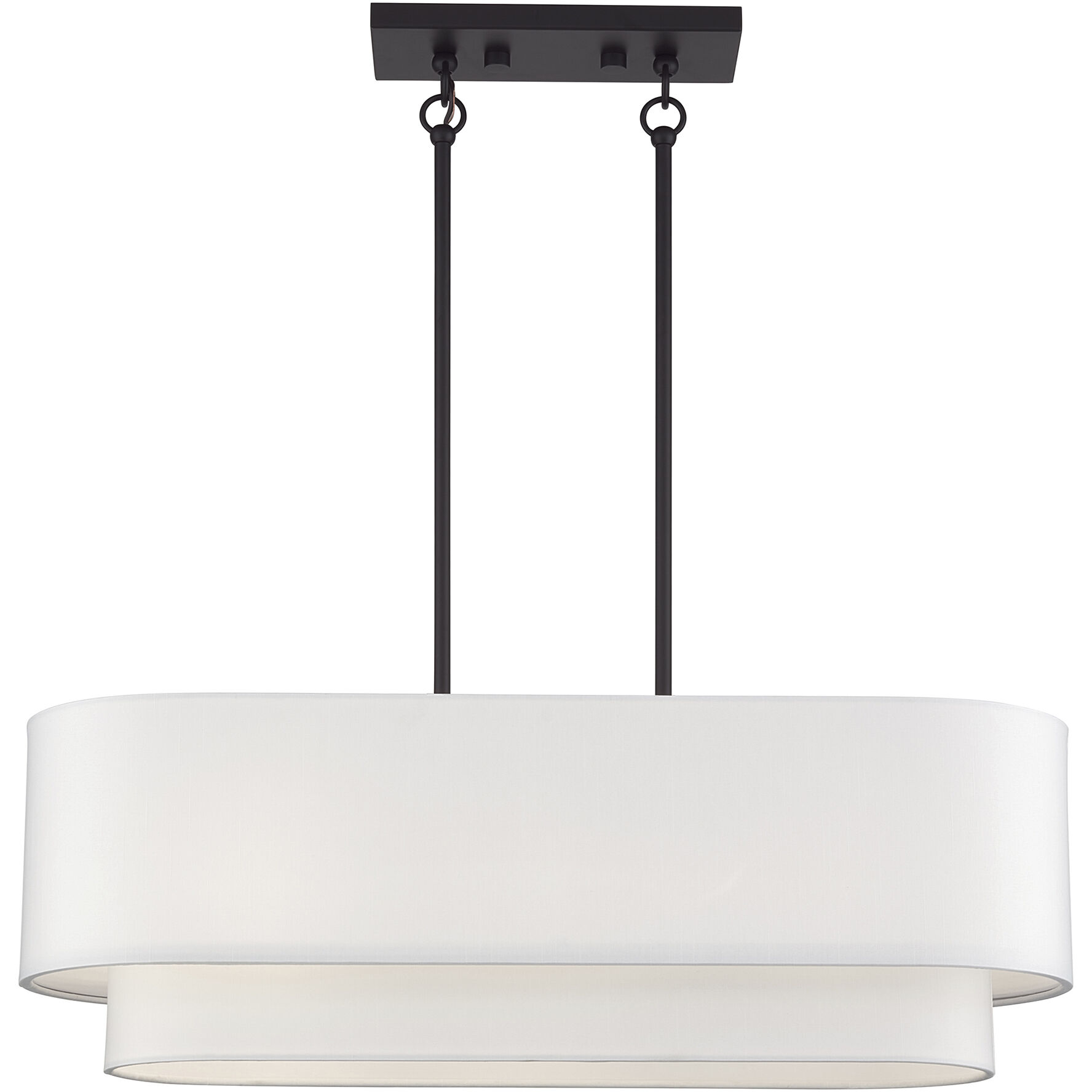 Manorwood 3 Light 30 inch Bronze Linear Chandelier Ceiling Light