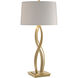 Almost Infinity 31 inch 150 watt Modern Brass Table Lamp Portable Light in Flax, Tall