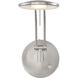 Dessau Turbo 1 Light Satin Nickel Swing Arm Wall Sconce Wall Light