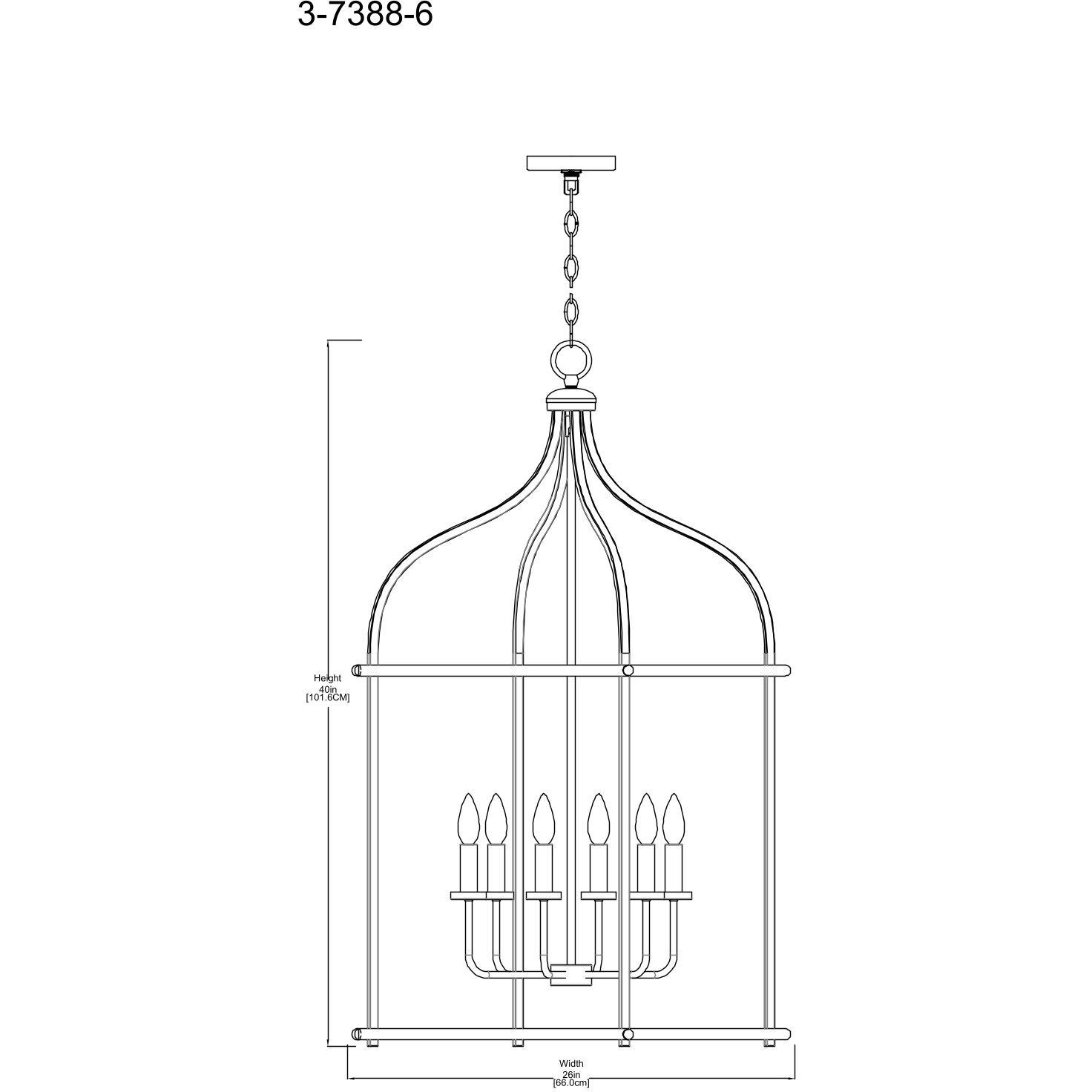 Brookstone 6 Light 26 inch Bisque White Pendant Ceiling Light