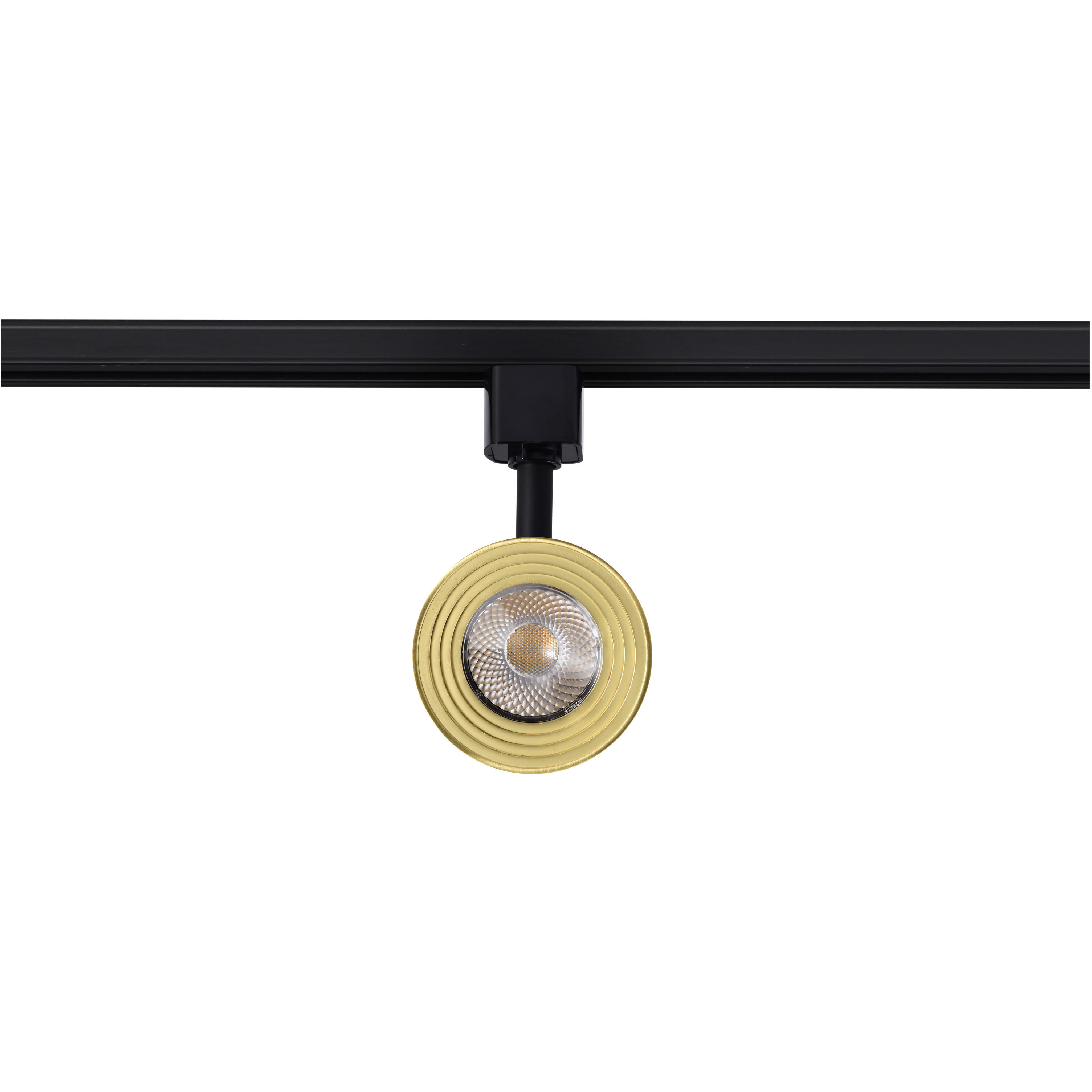 Brentwood 1 Light 120 Matte Black and Brushed Brass Track Lighting Ceiling Light
