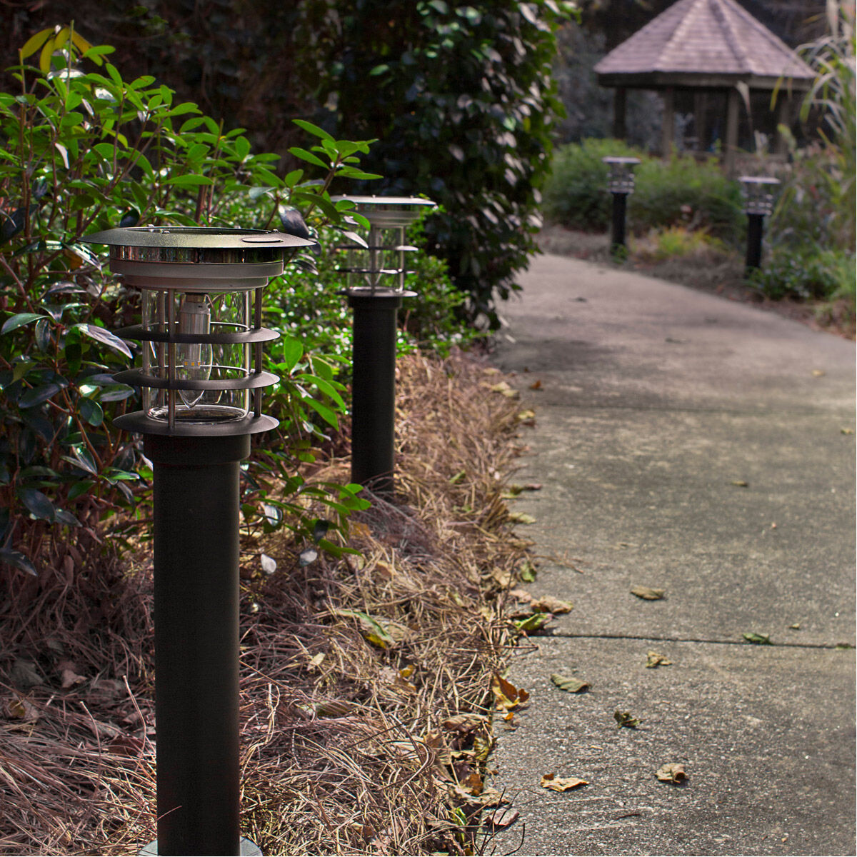 Stainless Steel Bollard 13.00 watt Black Path Light, Solar