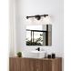 Bedminster 3 Light 24 inch Matte Black Vanity Light Wall Light