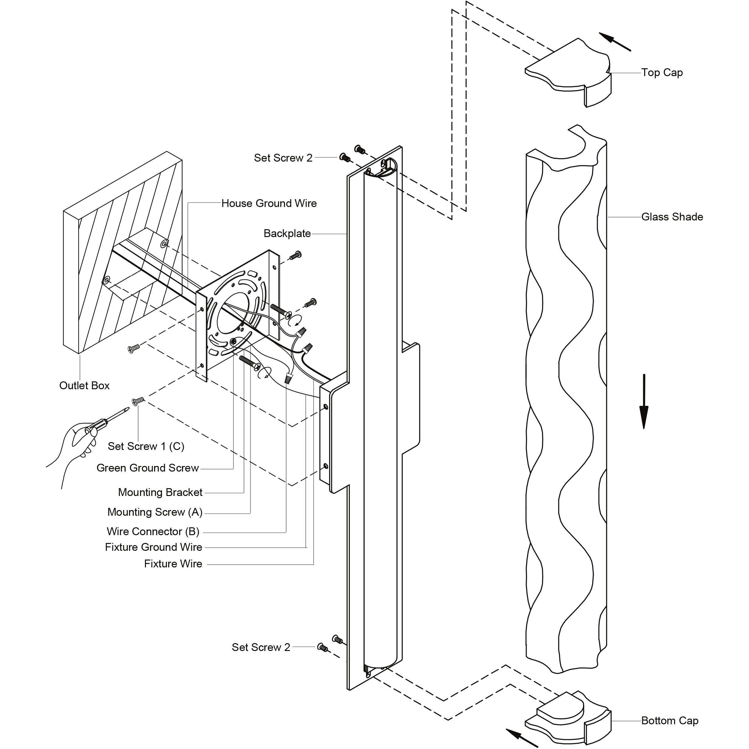 Marseille LED 24 inch Matte Black Bathroom Light Wall Light