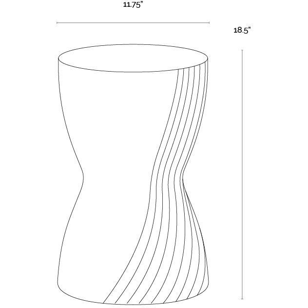 Cara 18.5 X 11.75 inch Marble Look / White Outdoor End Table