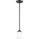 Kemal 1 Light 4 inch Midnight Black Mini-Pendant Ceiling Light