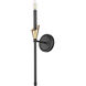 Claudelle Wall Sconce Wall Light in Matte Black and Modern Gold