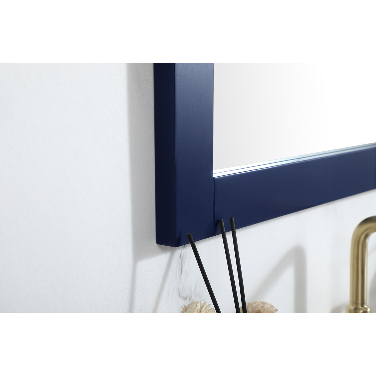 Aqua 36 X 27 inch Blue Vanity Mirror