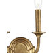 Wembley 2 Light 8 inch Antique Gold Sconce Wall Light