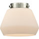 Nouveau Fulton LED 6.75 inch Black Antique Brass Mini Pendant Ceiling Light in Matte White, Nouveau