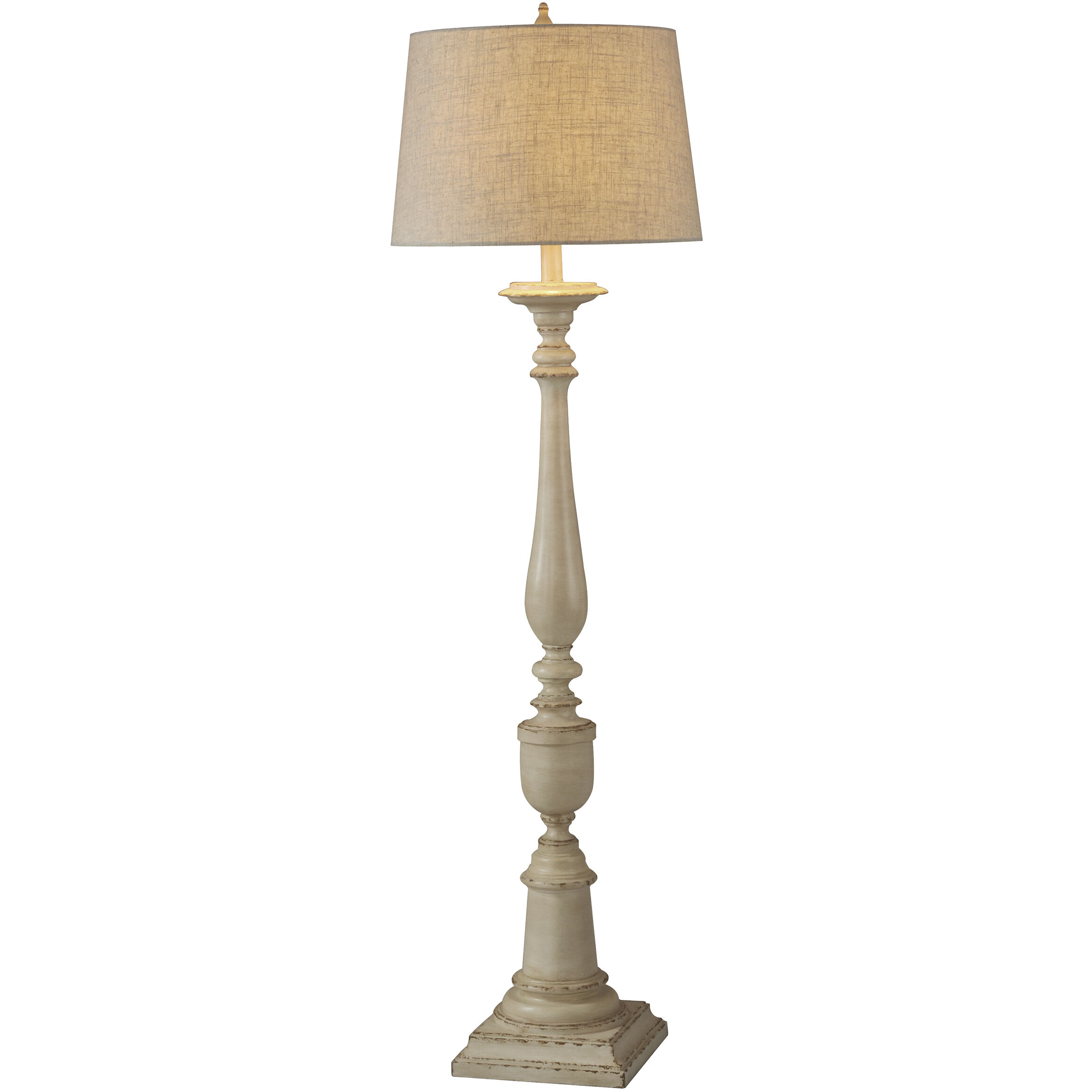Bourgault 64 inch 150.00 watt Avignon Beige and Heathered Oatmeal Floor Lamp Portable Light