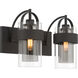 Ravik 2 Light 14.25 inch Dark Matte Black Vanity Wall Light