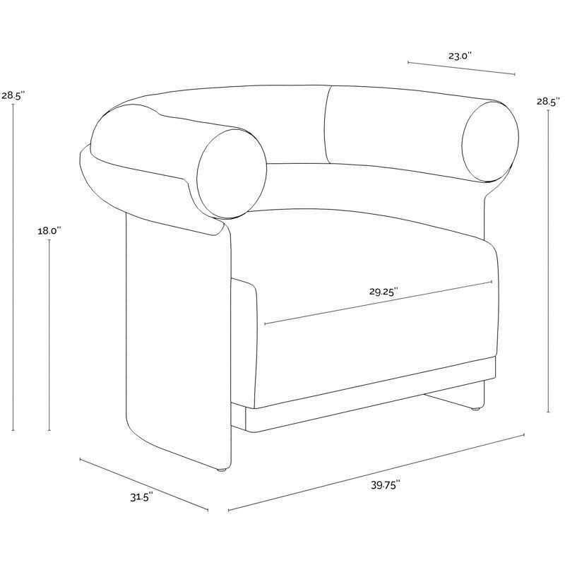 Asos Louis Cream Outdoor Lounge Chair