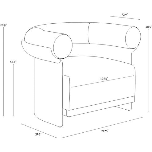 Asos Louis Cream Outdoor Lounge Chair