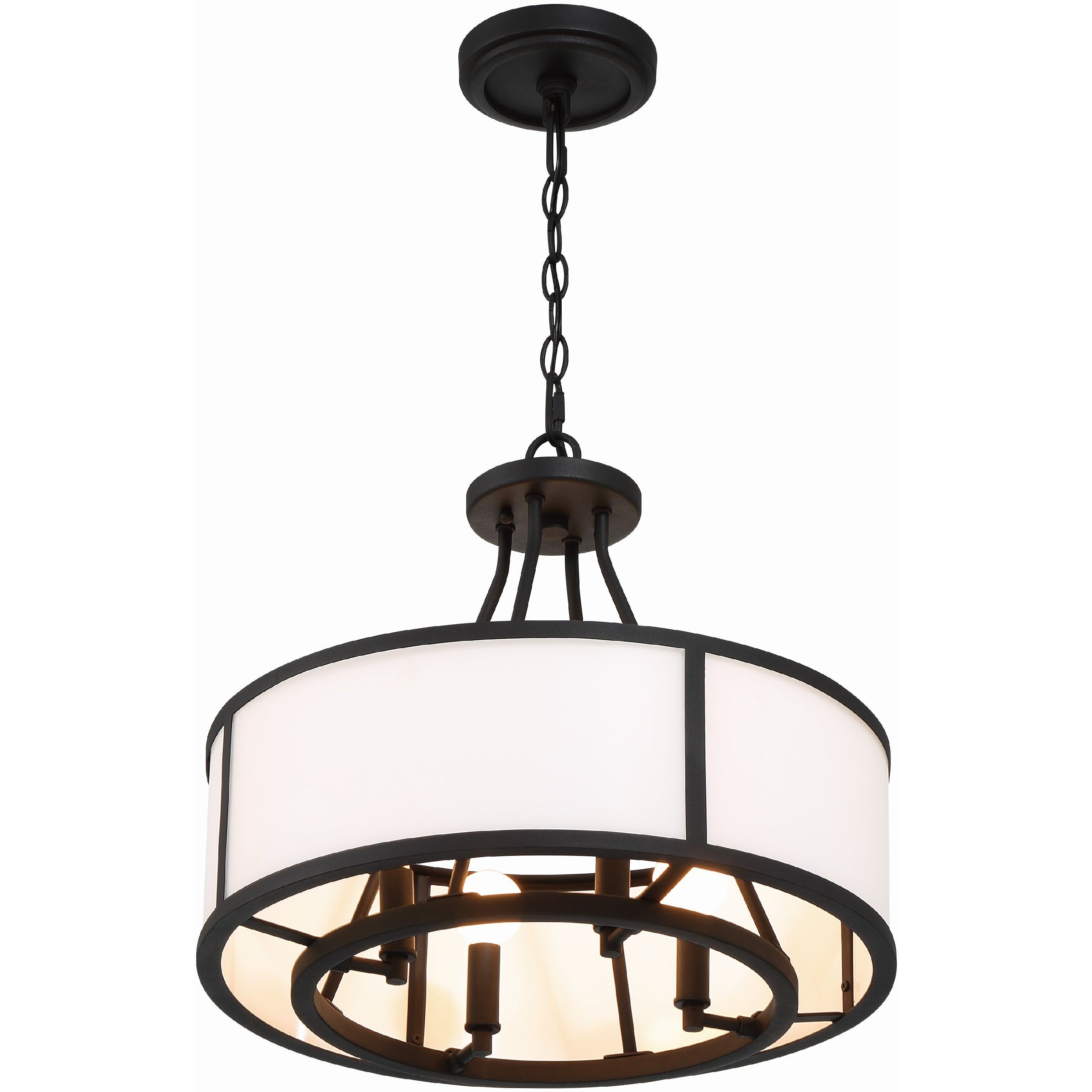 Bryant 4 Light 18 inch Black Forged Chandelier Ceiling Light